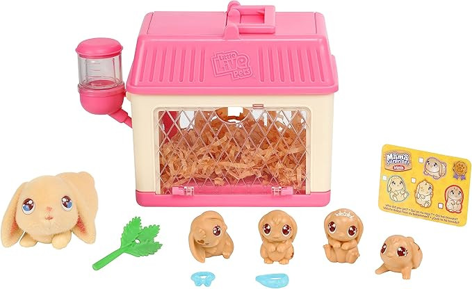 Little Live Pets Lil Baby Bunny Playset Pack, Mama Surprise Bunny Family Collection, Interactive ... | Amazon (US)