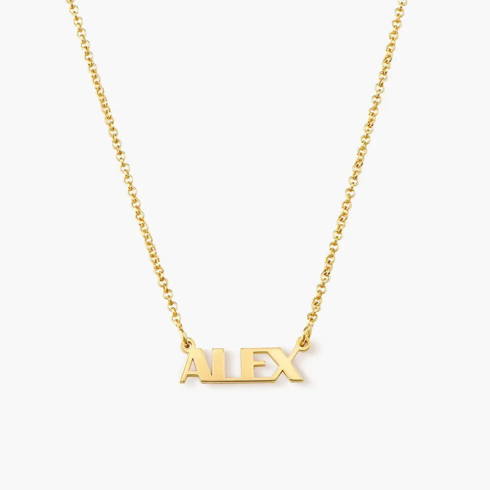 Gatsby Name Necklace - Gold Plated | Oak & Luna (US)