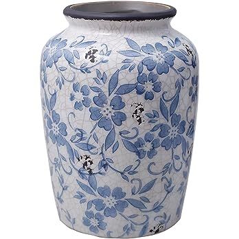 Vintage Blue and White Porcelain Blue and White Vase Ceramic Vase for Home Decor | Amazon (US)