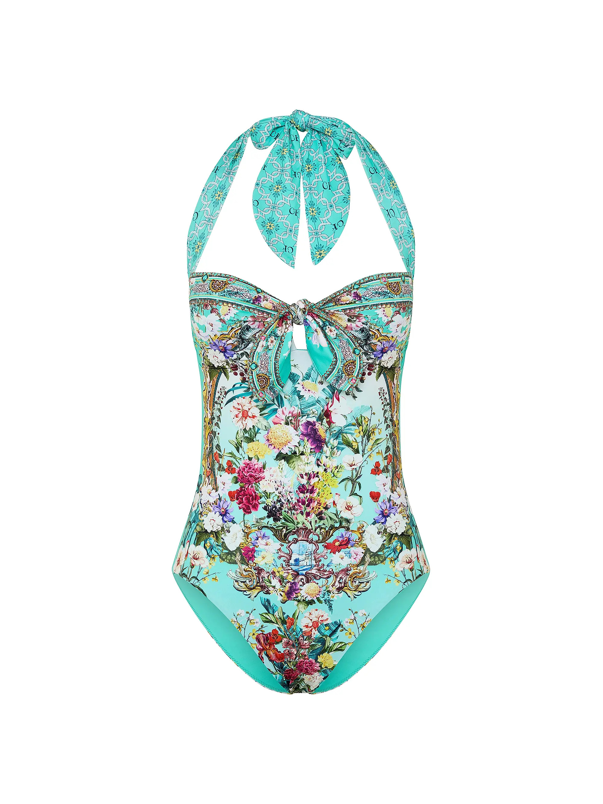 Floral Halterneck Swimsuit | Saks Fifth Avenue