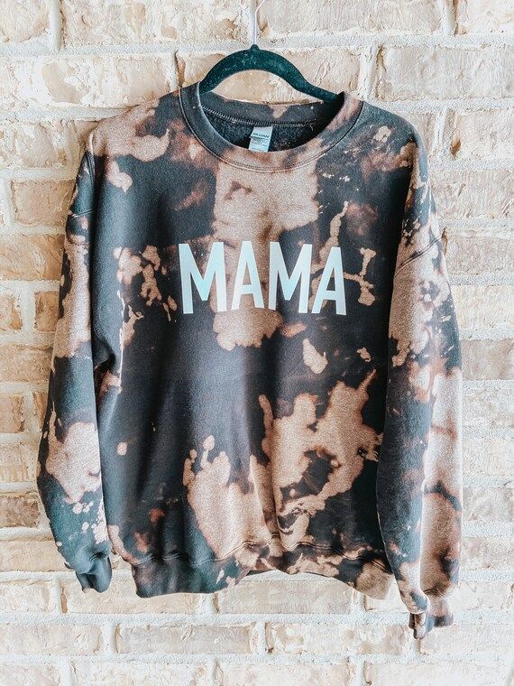 MAMA bleached sweatshirt, MAMA distressed sweatshirt, MAMA sweatshirt | Etsy (US)