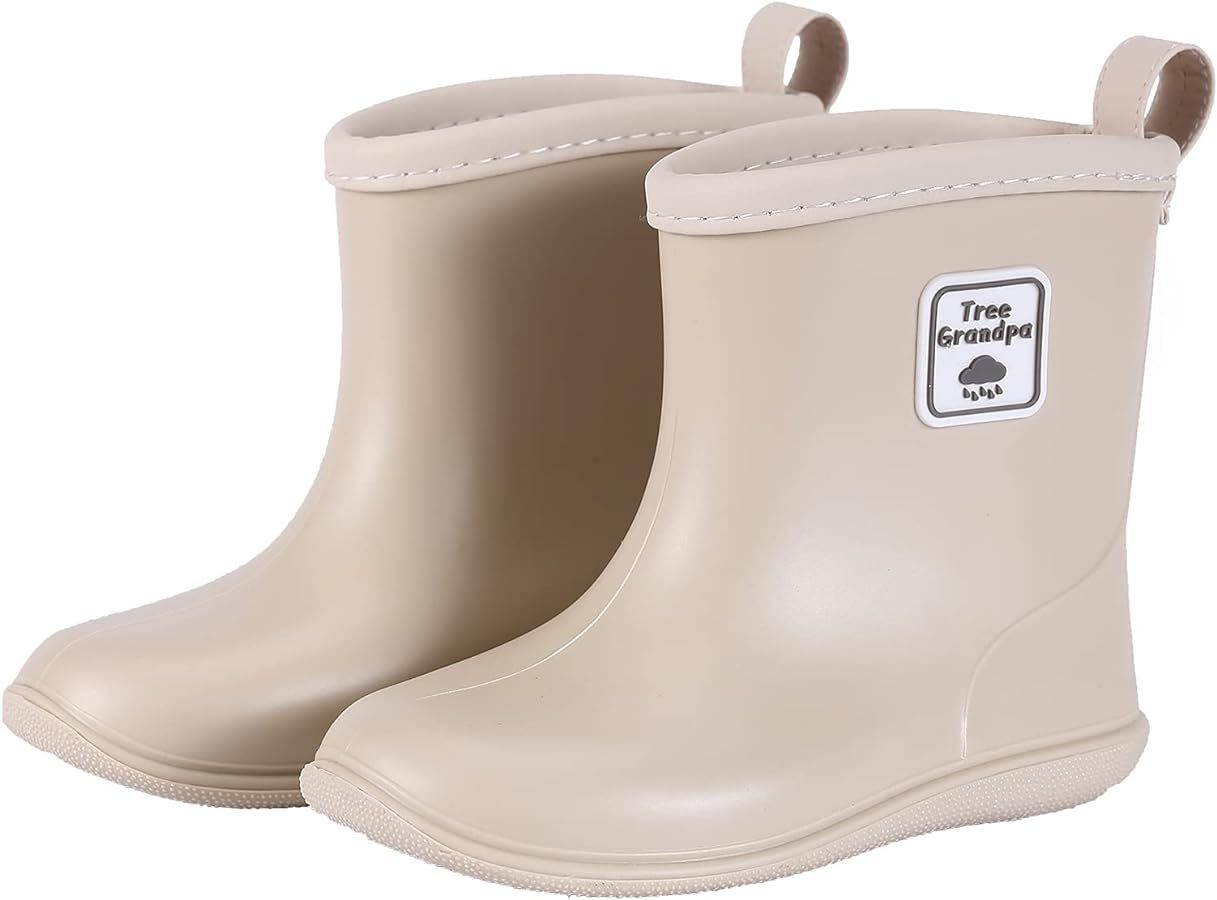 Toddler Rain Boots Baby Kids Easy-on Rain shoes Children Waterproof Shoes for Boys Girls(1-6 Year... | Amazon (US)