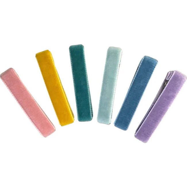 LuluLuvs | Velvet Bar Clips Bundle Set, Sweet Macarons | Maisonette | Maisonette