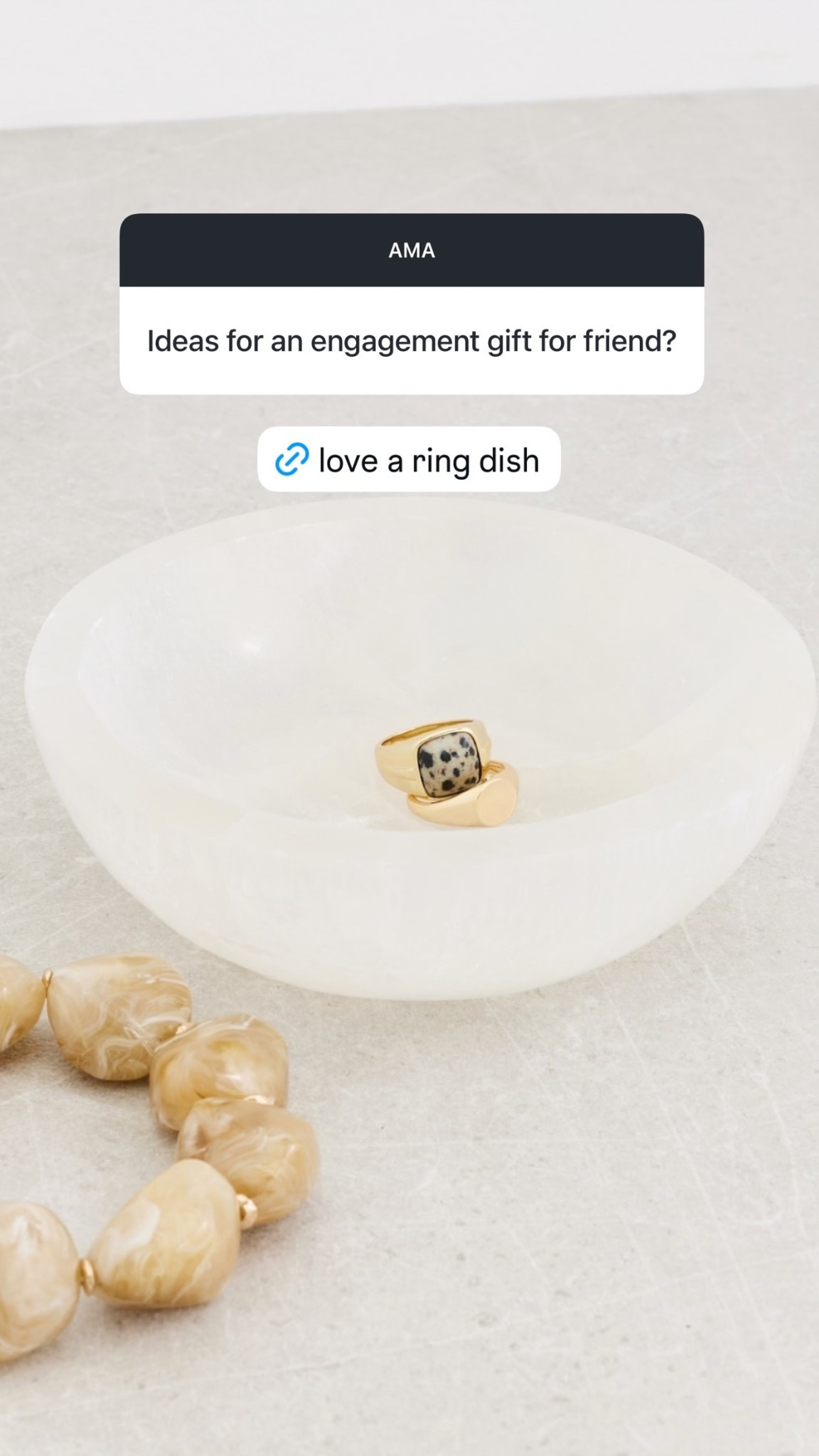 engagement gift idea! I love a dish ring @Shopbop

#LTKWedding #LTKSeasonal