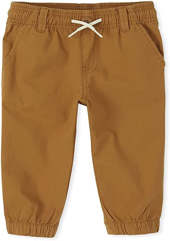The Children's Place Baby Toddler Boy Woven Stretch Pull on Jogger Pants | Amazon (US)