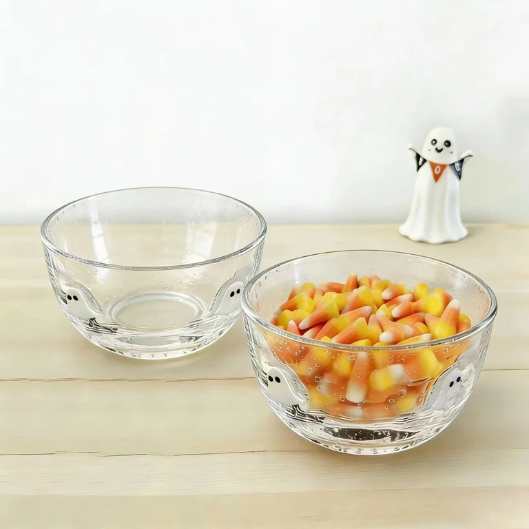 Way to Celebrate 2pk Bubble Glass Bowl with Ghost Charms | Walmart (US)