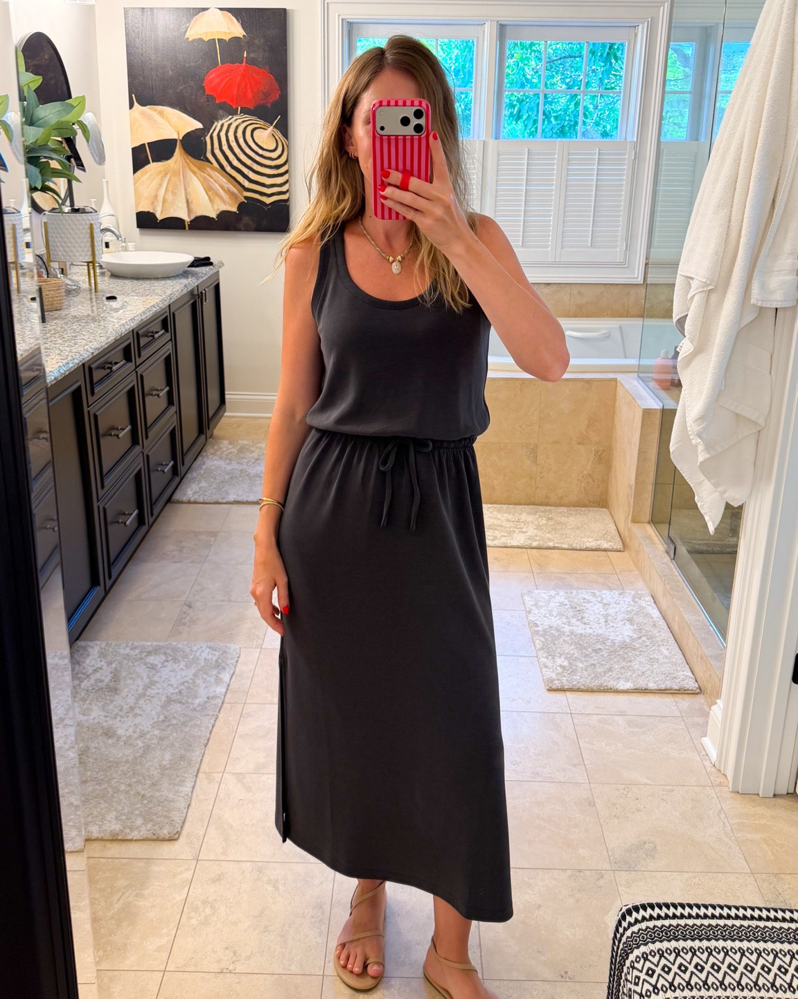 New arrivals from @Spanx that are perfect for summer 😍 wearing S in dress, M in set, S in pullover! Use LBOWNXSPANX for 15% off first purchase + free shipping (new customers only, excluding sale items) #SpanxPartner