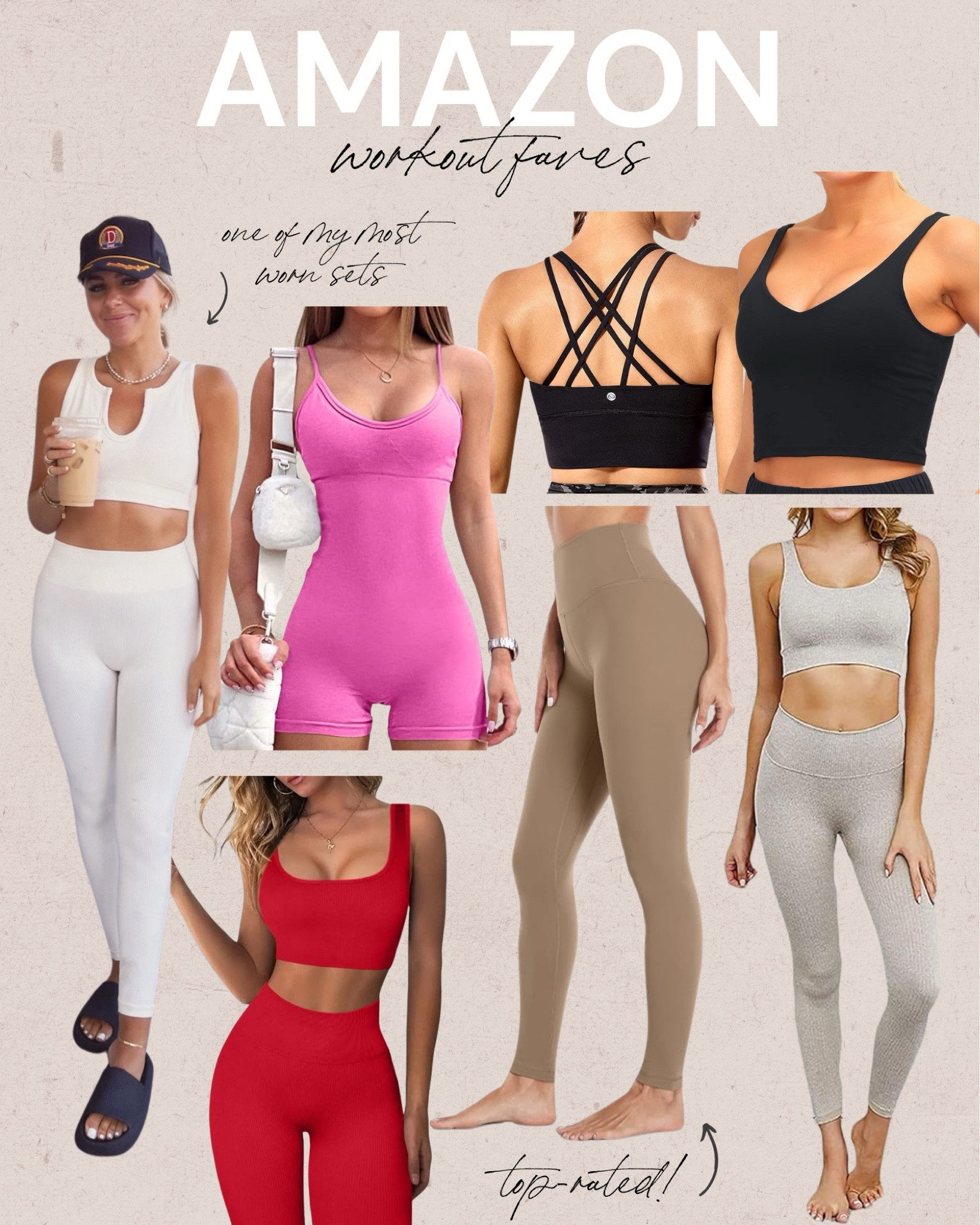 Amazon Workout Faves 
amazon workout, amazon fitness, amazon workout sets, lululemon dupes, amazon leggings, amazon workout set, amazon sports bra 

#LTKfitness #LTKsalealert #LTKfindsunder50