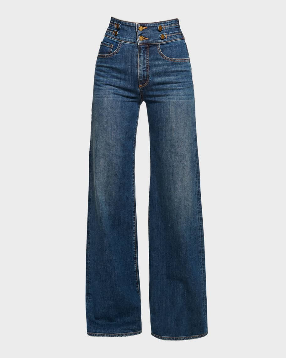 Ramy Brook Liv High-Rise Wide-Leg Jeans | Neiman Marcus