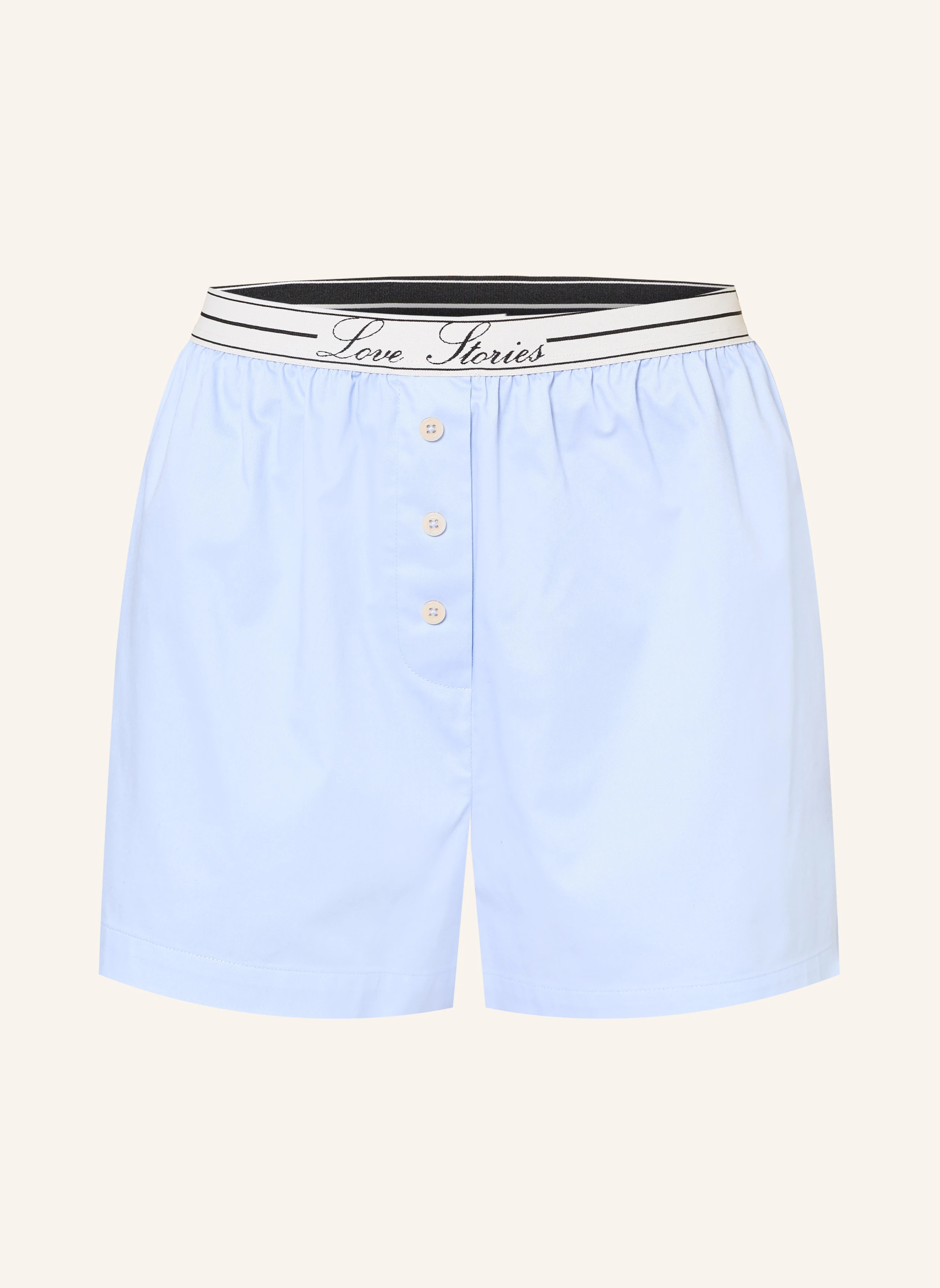 LOVE Stories Schlafshorts JAMES in hellblau / schwarz | Breuninger (DACH)