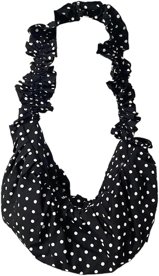 Women Fashion Shoulder Bag Large Capacity Polka Dot Chic Underarm Bag All Matched Vintage Small T... | Amazon (UK)