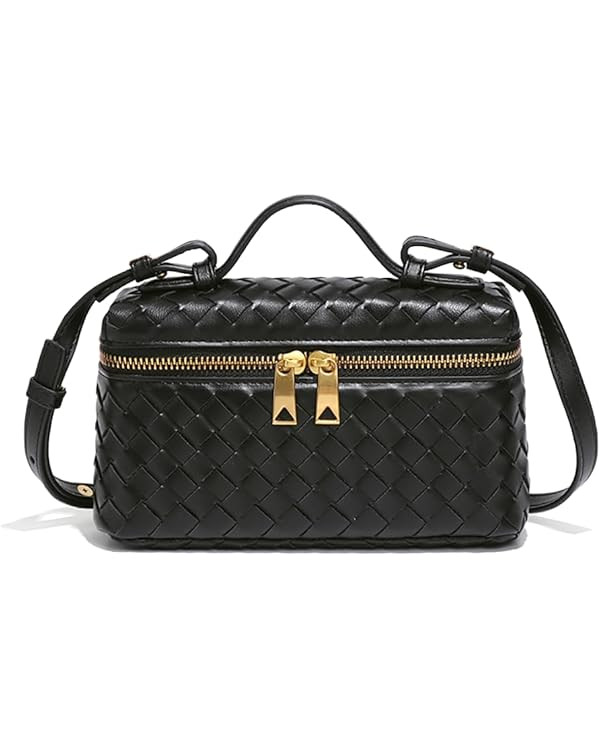 Womens Woven Crossbody Handbag Fashion Leather Top Handle Bag | Amazon (US)
