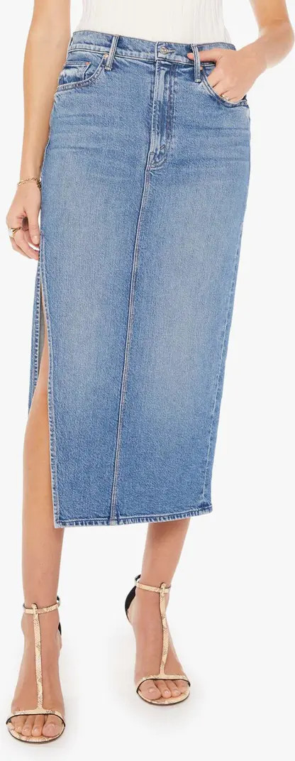 The Split Second Denim Midi Skirt | Nordstrom