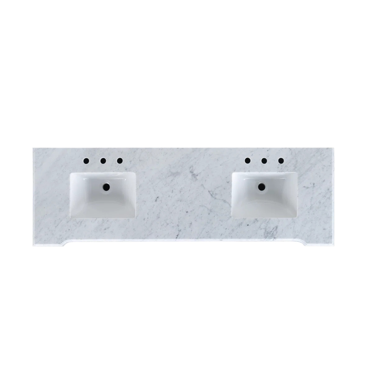 Rea 72'' Double Bathroom Vanity with Carrara Marble Top | Wayfair North America