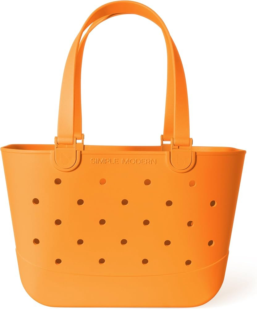 Simple Modern Large Beach Bag | Waterproof Getaway Rubber Tote with Zipper Pocket for Travel, Poo... | Amazon (US)