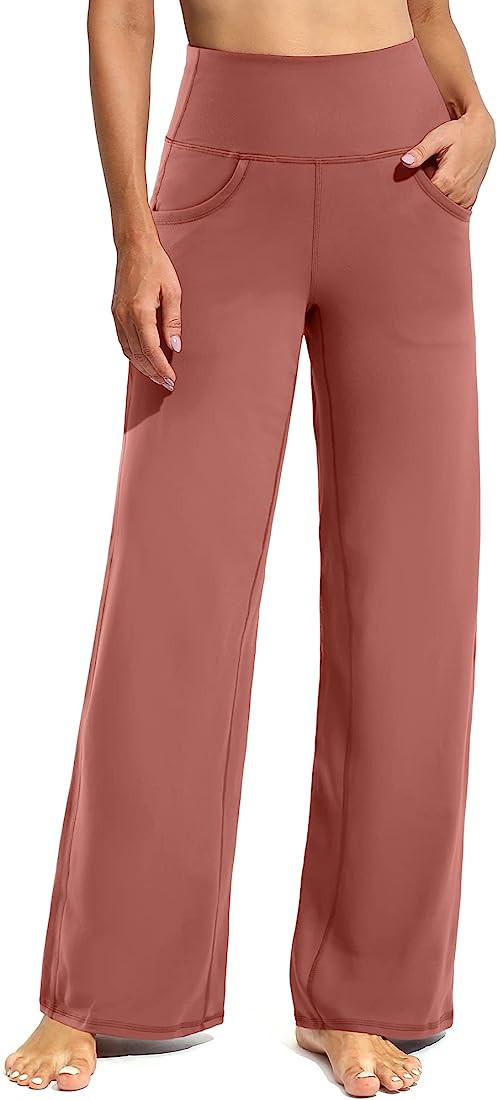 Promover Wide Leg Pants for Women 28"/30"/32" Yoga Pants with Pockets Petite/Regular/Tall High Wa... | Amazon (US)