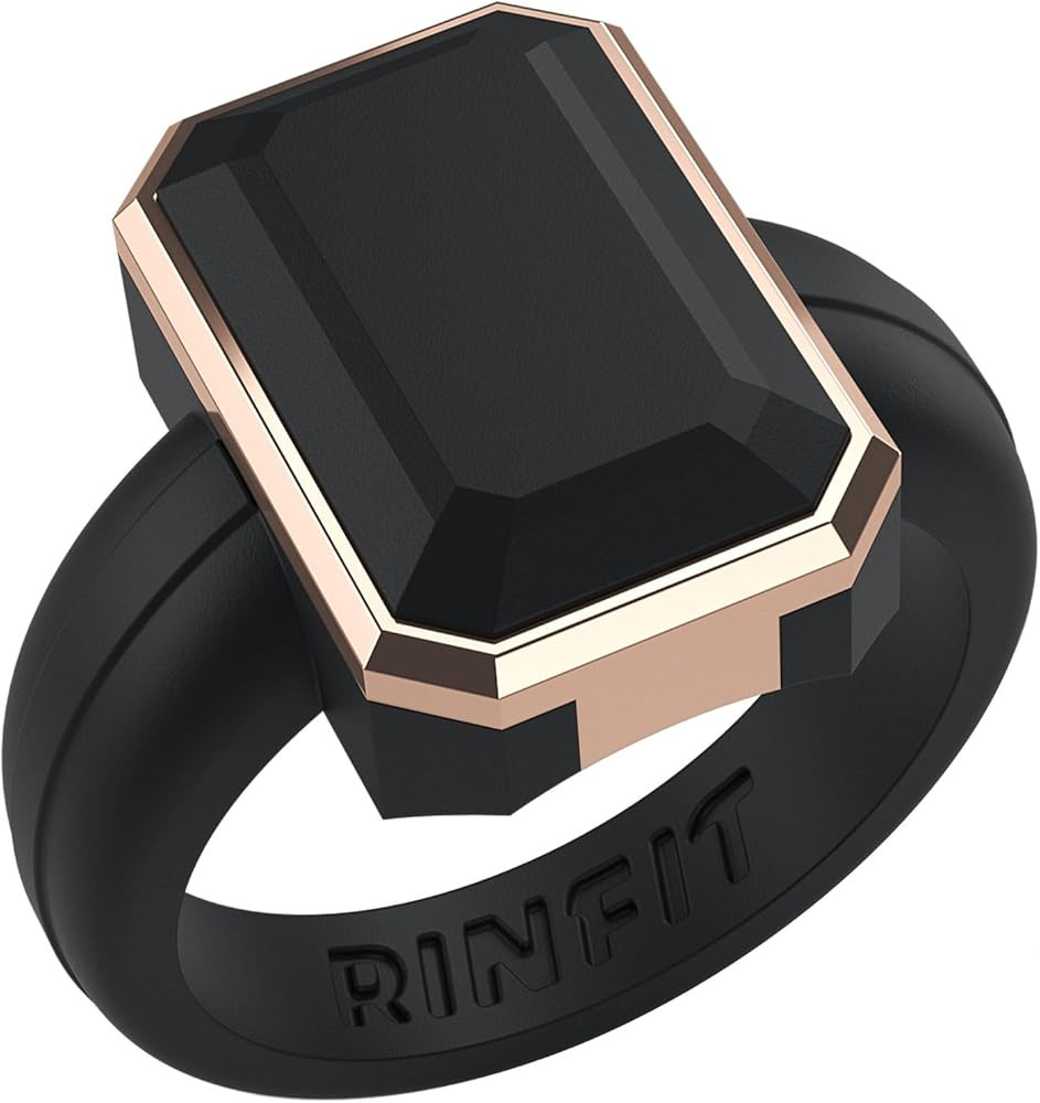 Rinfit Women's Silicone Rings - Anniversary Ring or Promise Ring for Her - Emerald Rubber Wedding... | Amazon (US)