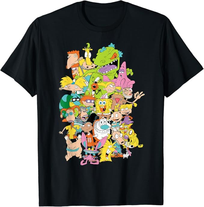 Nickelodeon Complete Nick 90s Throwback Character T-Shirt T-Shirt | Amazon (US)