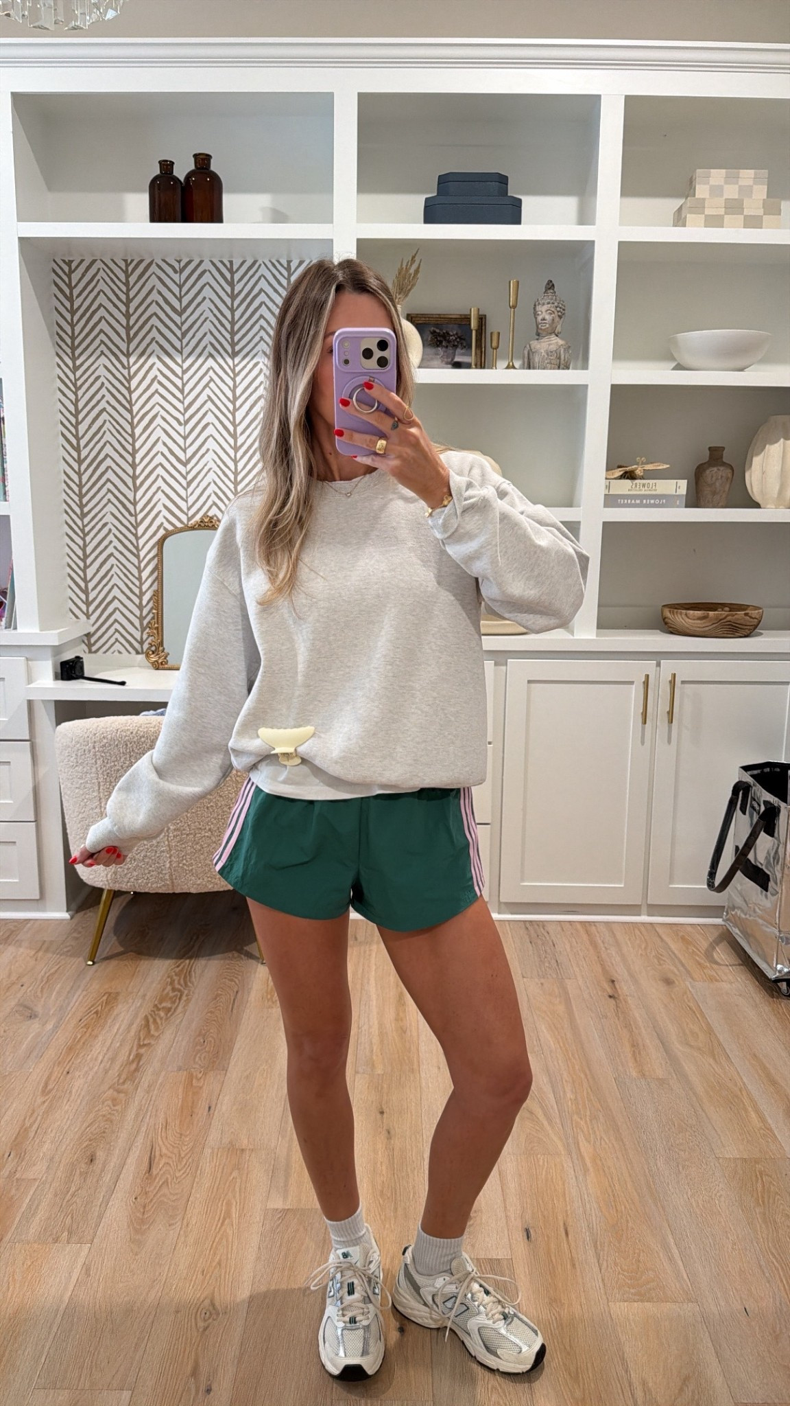 OOTD! M Sweatshirt, XS shorts (they are short!) 

#LTKootd
