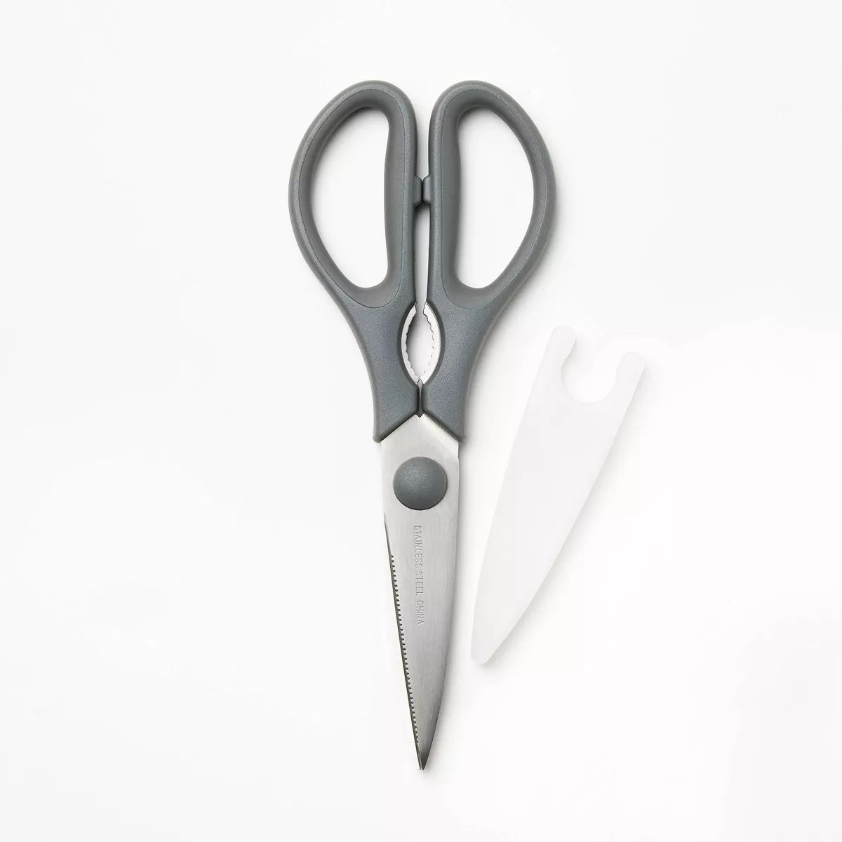 Stainless Steel Kitchen Shears with Soft Grip Dark Gray - Figmint™ | Target