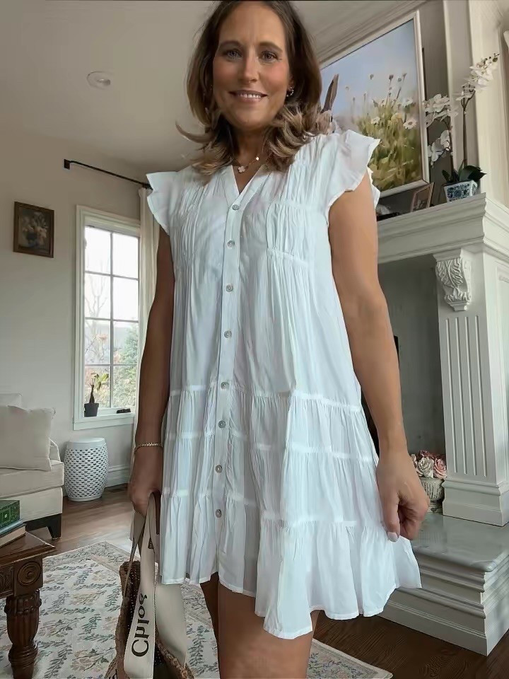 Loving this tiered white dress for summer! It’s so lightweight and breathable for those hot summer days!

#LTKSeasonal #LTKStyleTip #LTKOver40
