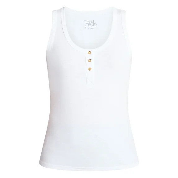 Time and Tru Women’s Slub Henley Tank Top, sizes XS-XXXL | Walmart (US)
