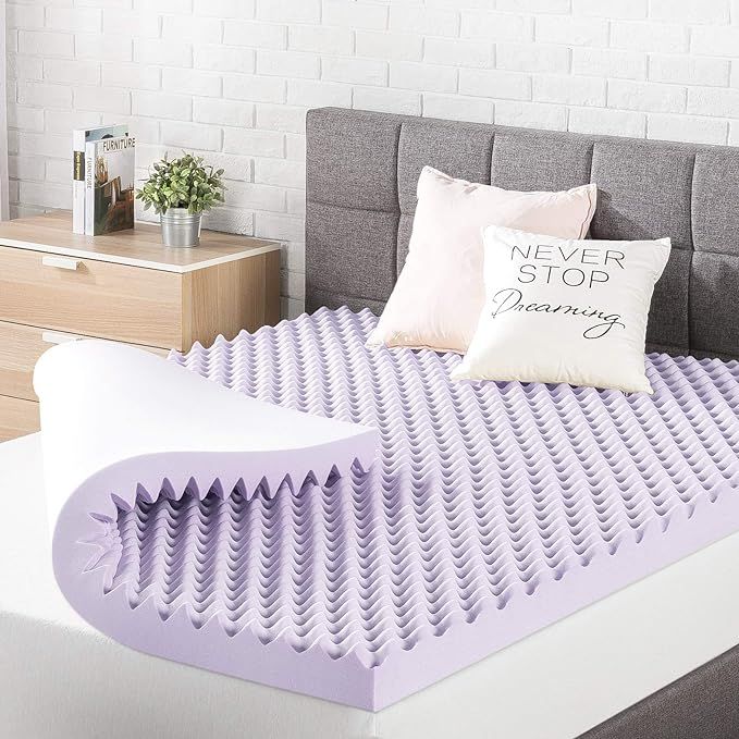 Best Price Mattress 3 Inch Egg Crate Memory Foam Mattress Topper with Soothing Lavender Infusion,... | Amazon (US)