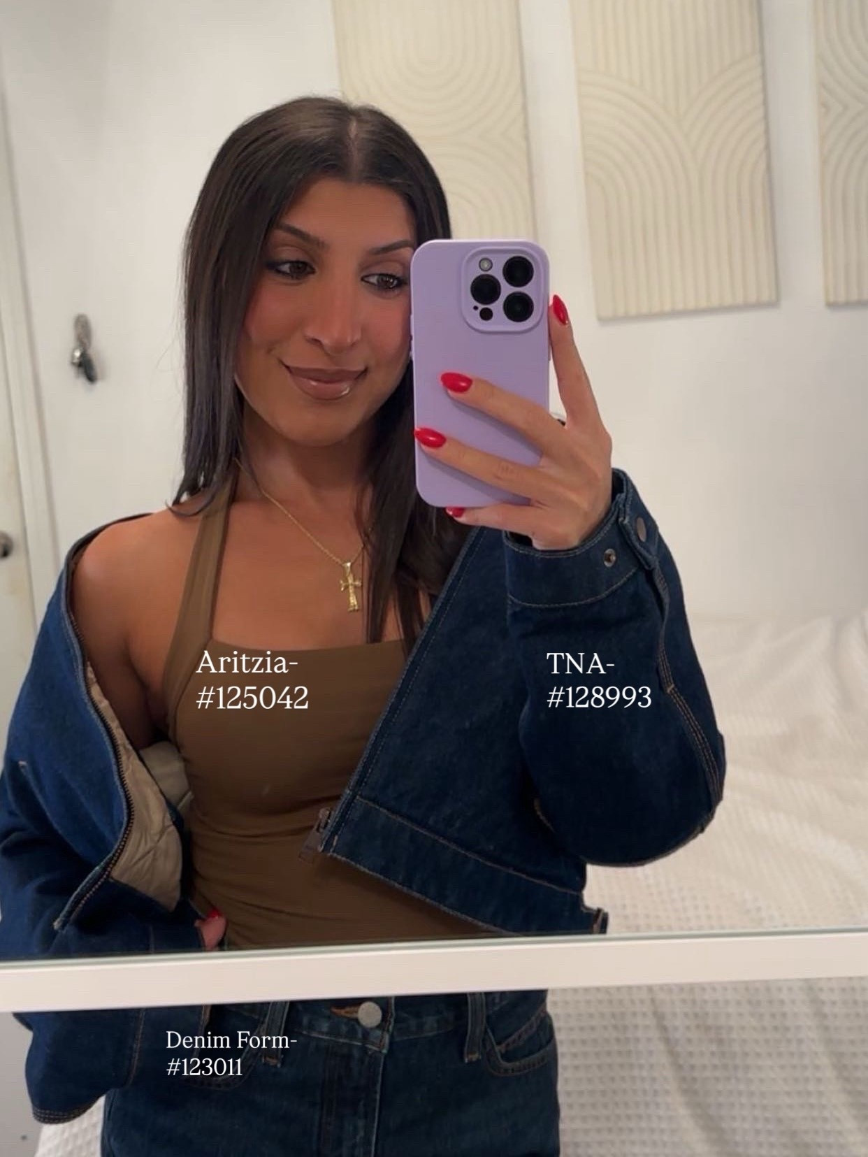 Full Aritzia fit details. Denim on denim 

#LTKPetite #LTKStyleTip #LTKSeasonal