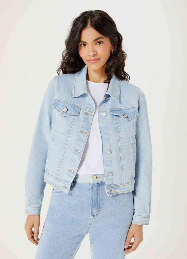 Hering - Jaqueta Jeans Feminina Reta com Botoes Azul | Posthaus (BR)