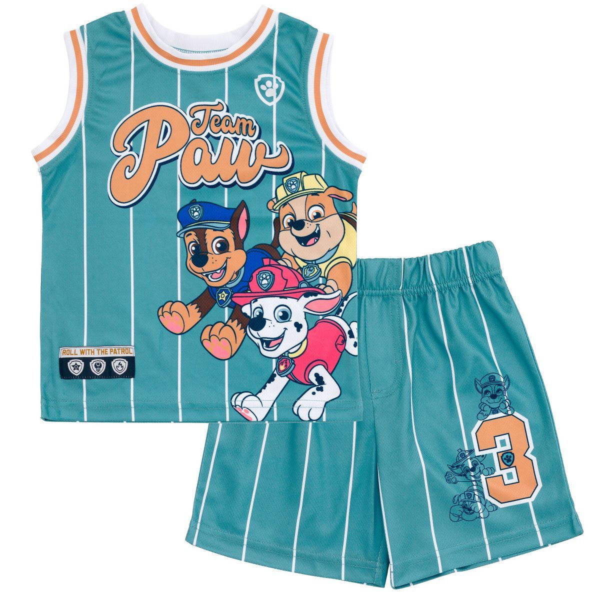 PAW Patrol Chase Marshall Rubble Mesh Jersey Tank Top and Basketball Shorts Athletic Outfit Set T... | Target