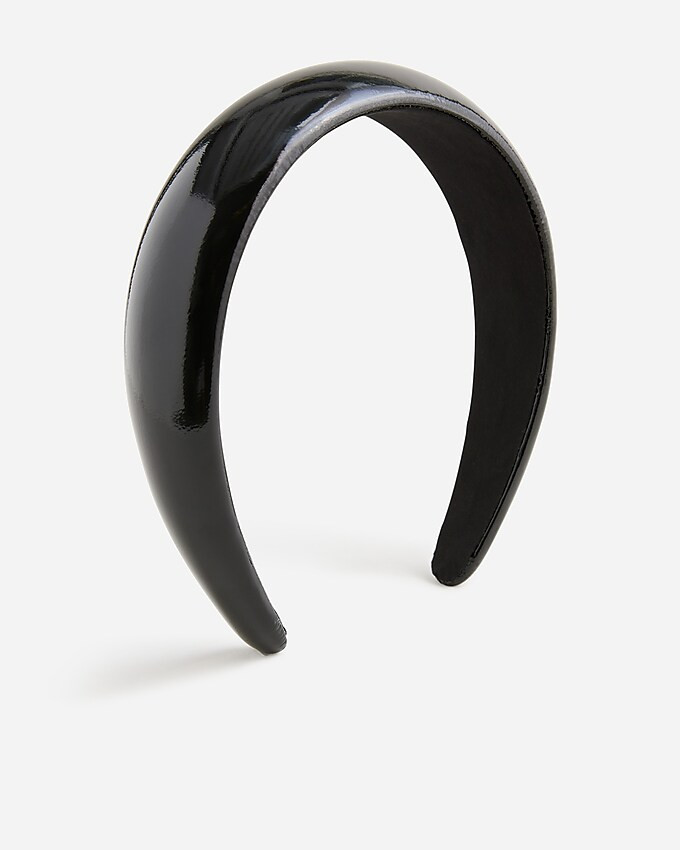 Oversized metallic leather headband | J. Crew US