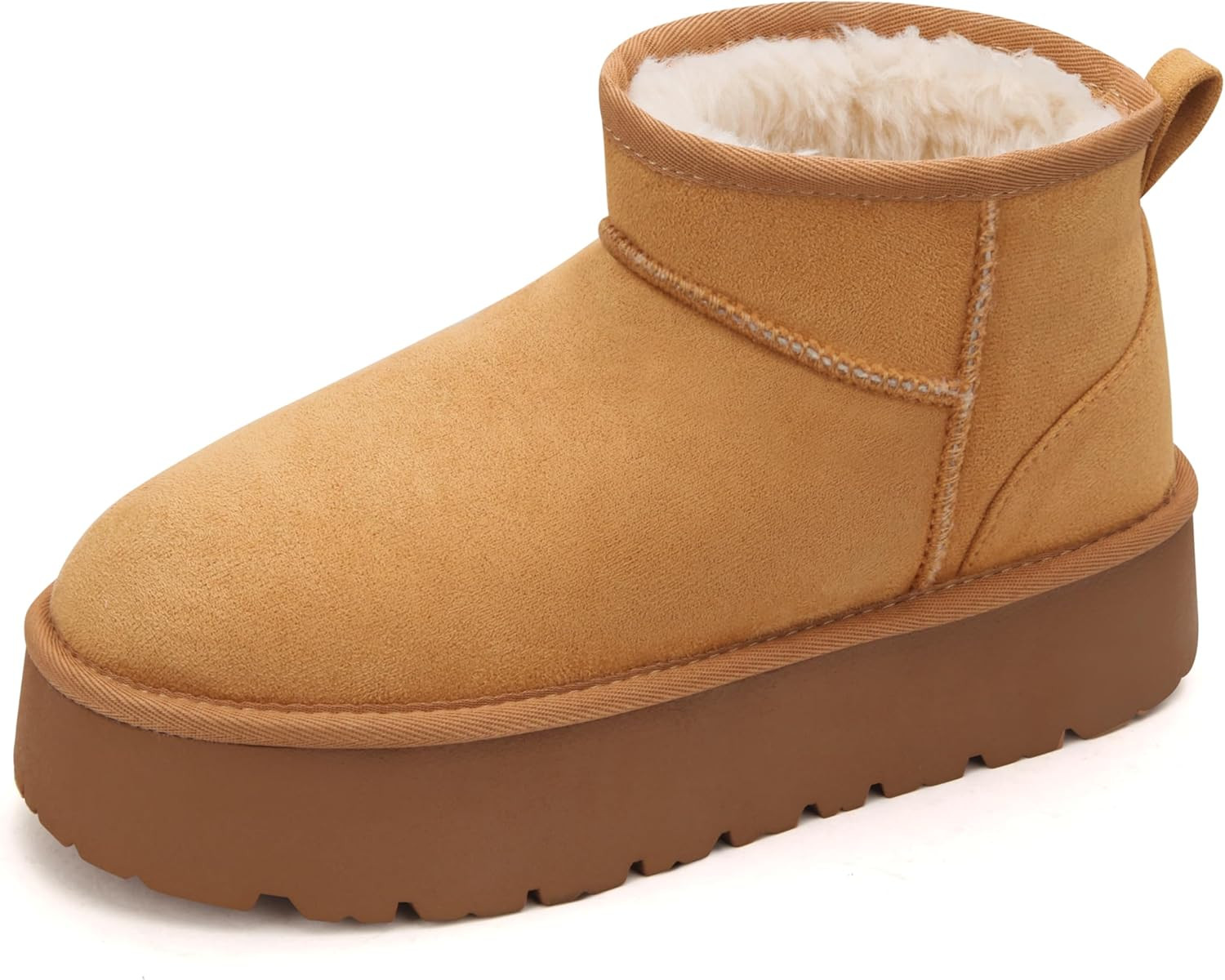 Carcuume Women's Platform Mini Boots Fur-Lined Winter Warm Ankle Snow Classic Ultra Comfortable S... | Amazon (US)