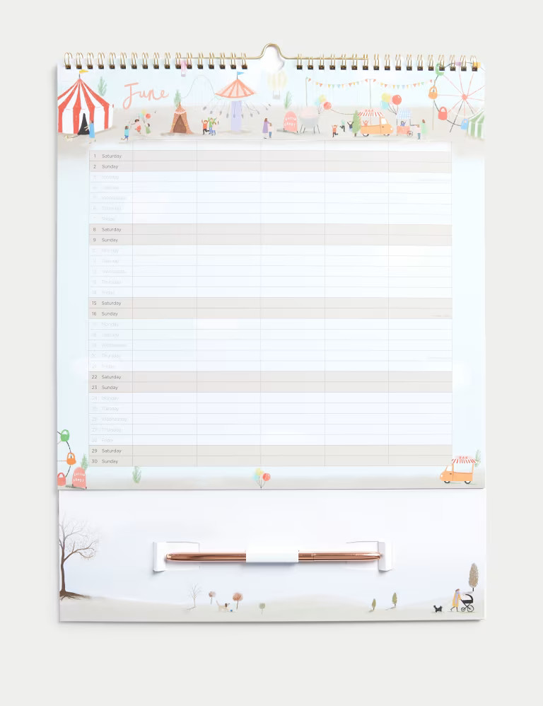 2024 Calendar & Family Organiser -  With Metal Pen | Marks & Spencer (UK)