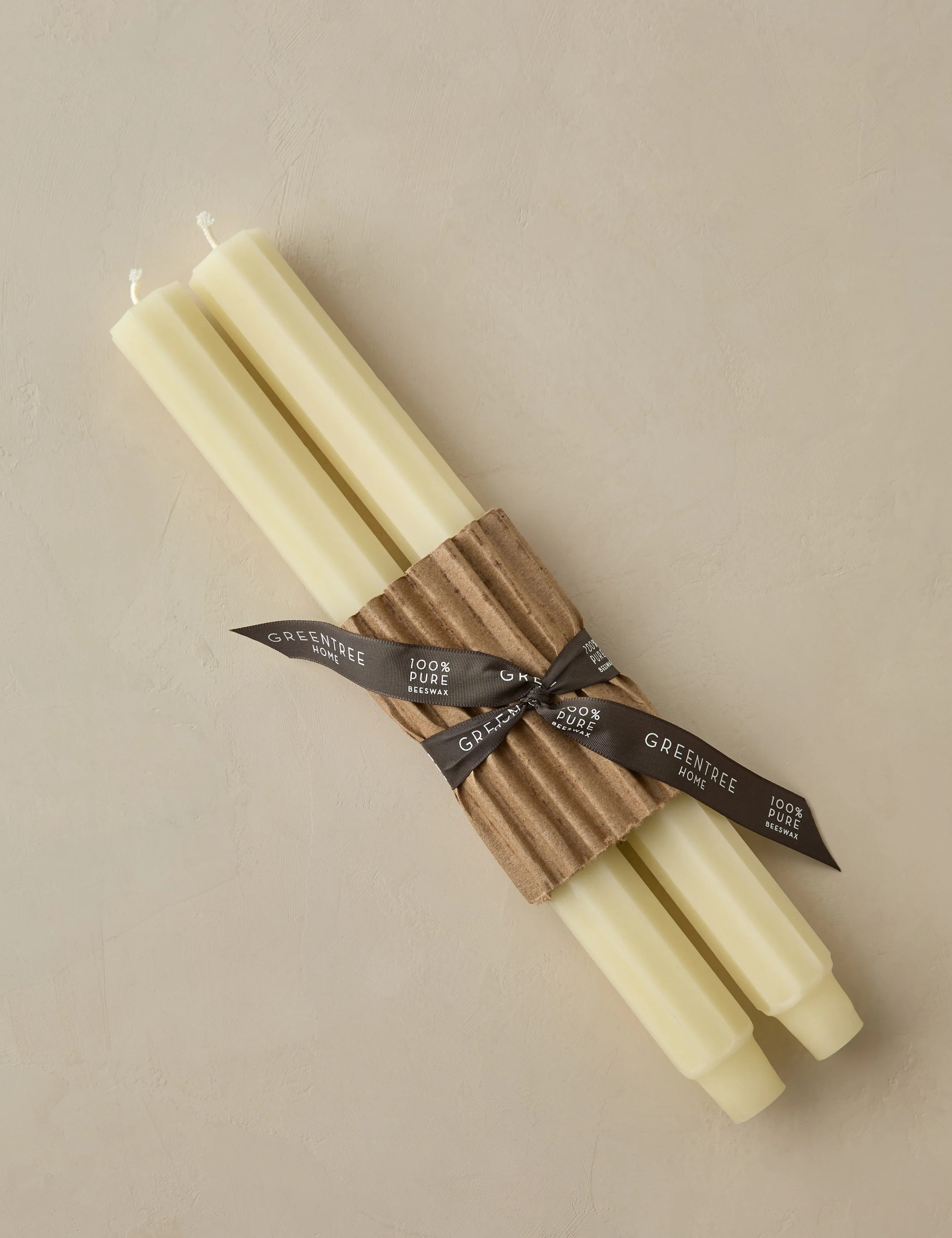 Fluted Church Taper (Set of 2) by Greentree Home | Lulu and Georgia 