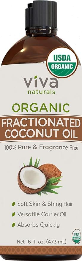 Viva Naturals, Organic Fractional Coconut Oil,Non-Greasy & Fragrance-Free for Hair, Skin And Vers... | Amazon (US)