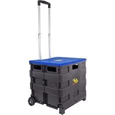 dbest products Quik Cart Collapsible Rolling Crate on Wheels for Teachers Tote Basket, 80 lbs Cap... | Amazon (US)