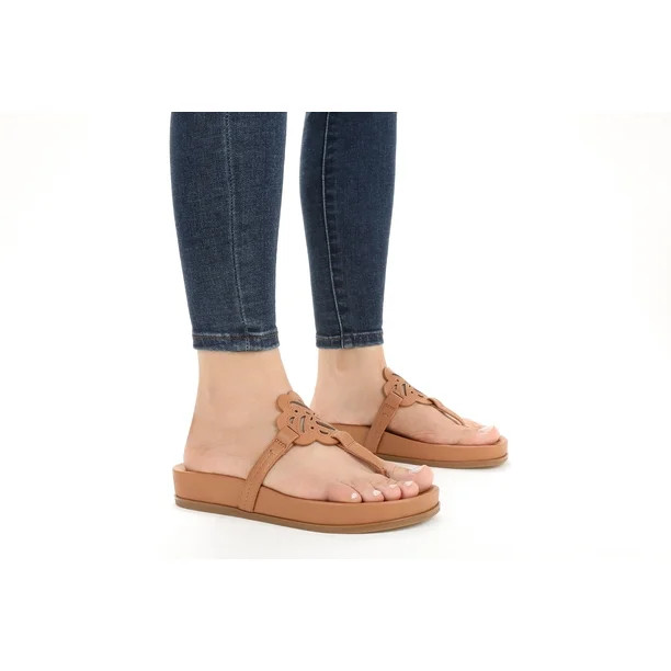Sam & Libby Women's Alexandra Thong Footbed Sandal | Walmart (US)