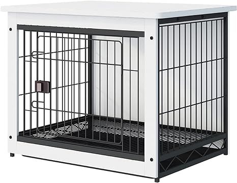 SPRICHIC Pet Cage with Crate Cover - Dog Crate Furniture, Wooden Wire Dog House, Decorative Indoo... | Amazon (US)