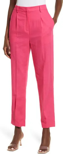 Open Edit Relaxed Fit Linen Blend Pants | Nordstrom | Nordstrom
