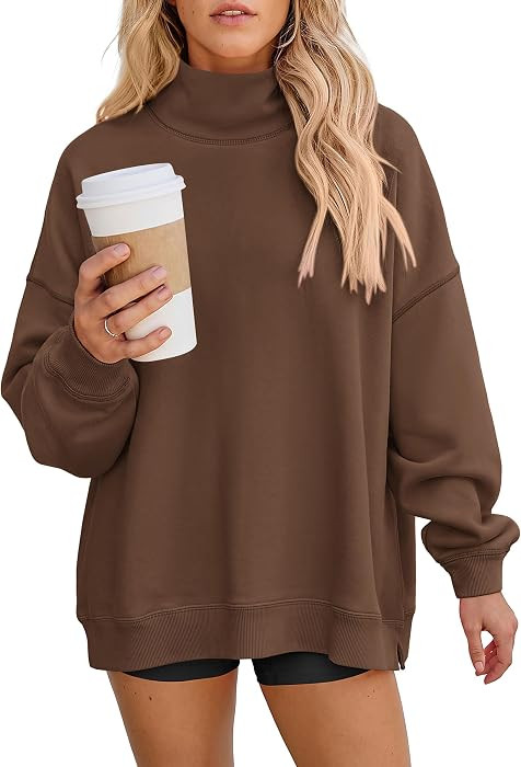 PRETTYGARDEN Womens Mock Neck Sweatshirt Oversized Pullover | Amazon (US)