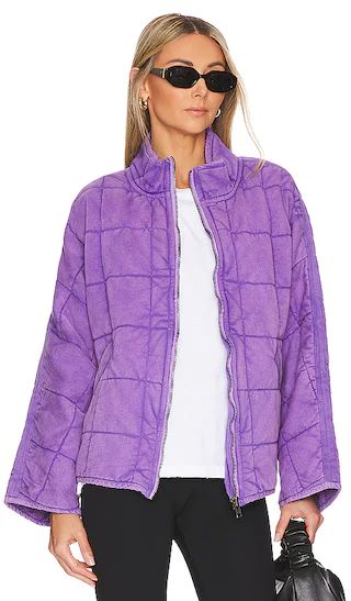 Dolman Quilted Knit Jacket in Moonberry | Revolve Clothing (Global)