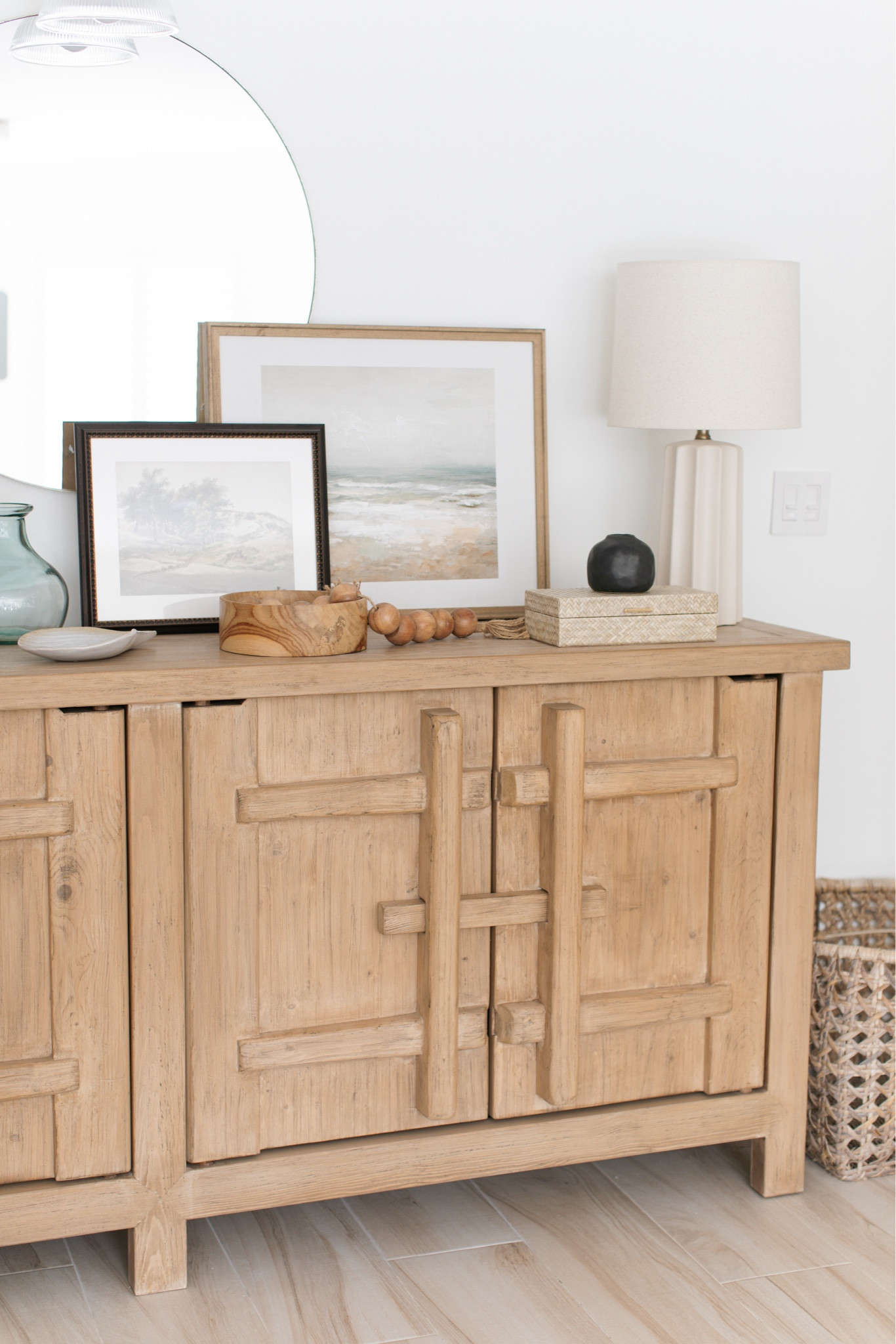 Gorgeous console table cabinet I love the wooden texture and stunning earthy vibes of this piece!

#LTKHome #LTKGiftGuide