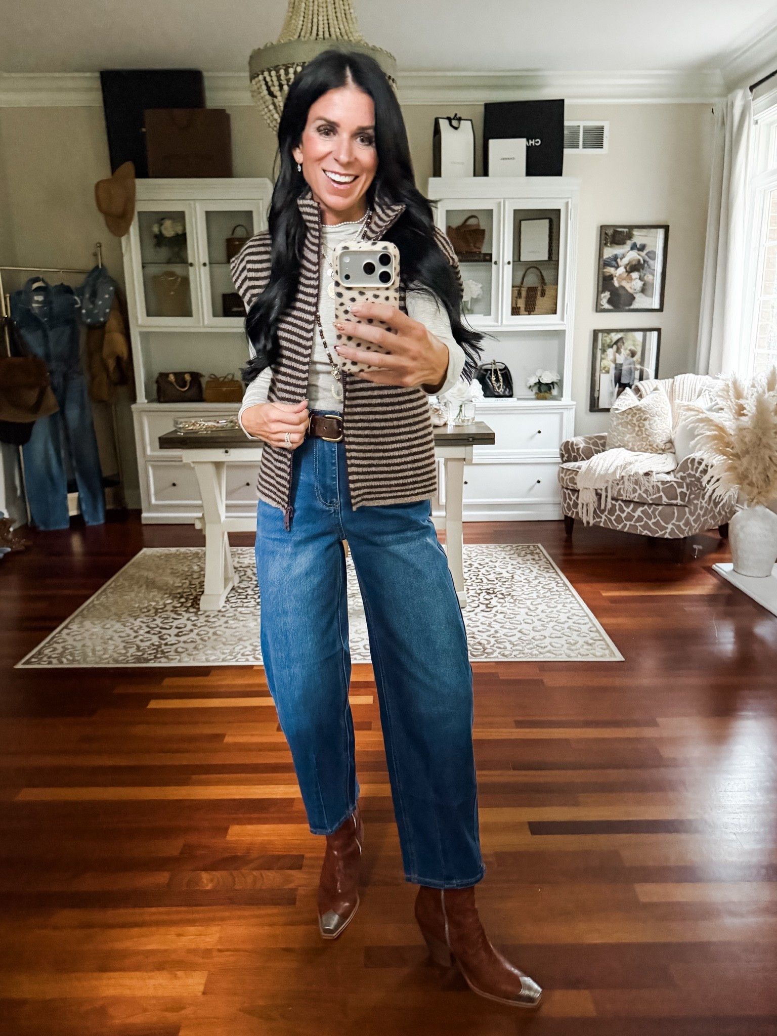 This zip up sweater vest is the cutest! Wearing a small

#LTKSeasonal #LTKootd #LTKSaleAlert