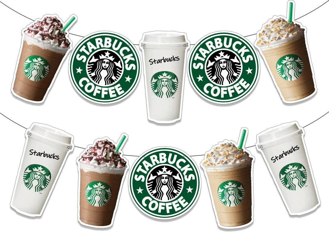 Instant Download Starbucks Banner Starbucks Birthday Banner Starbucks Coffee Party Starbucks PRIN... | Etsy (US)