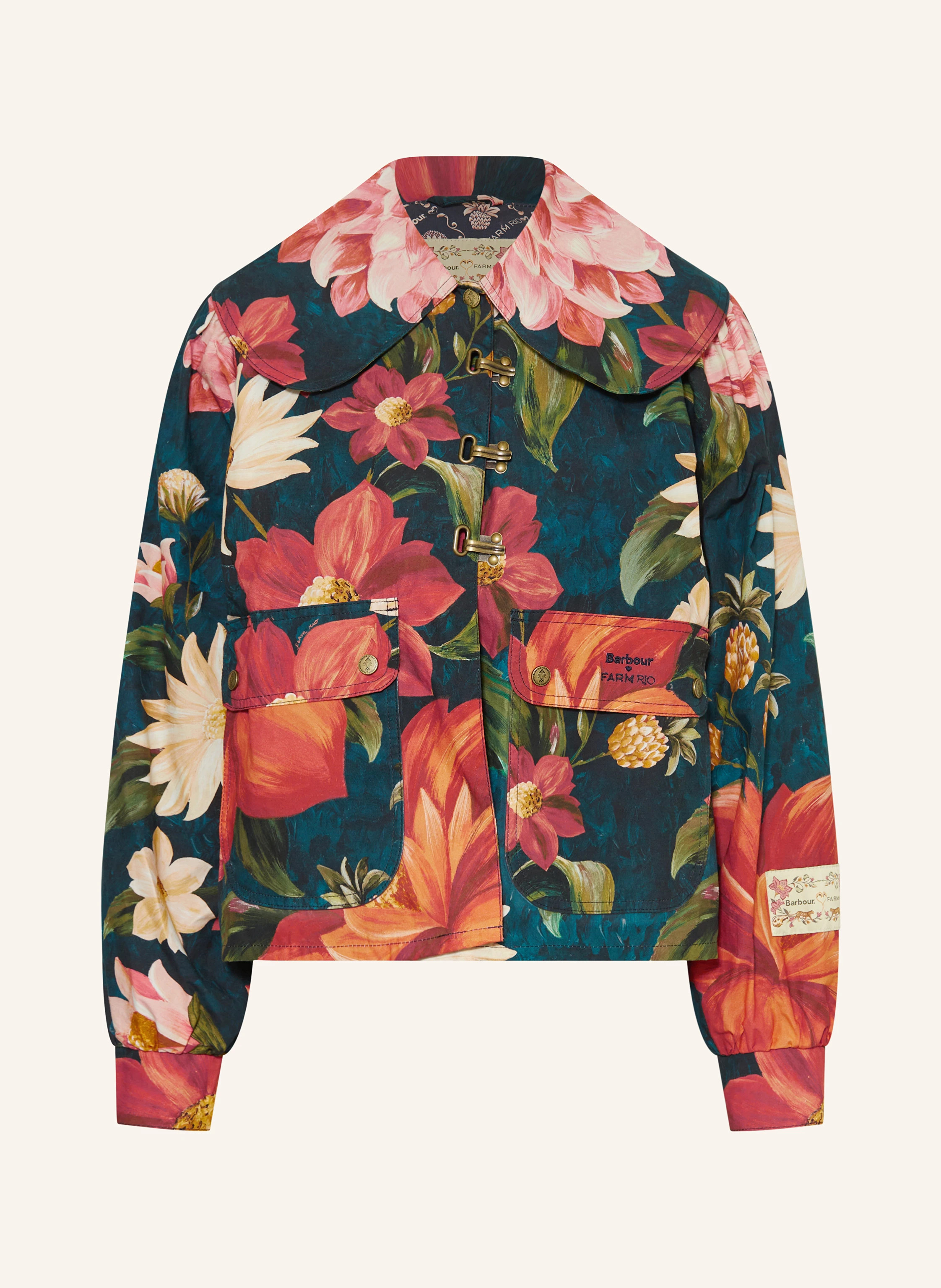 Barbour Jacke WILD FLOWER Barbour FARM Rio in petrol / rot / grün | Breuninger (DACH)