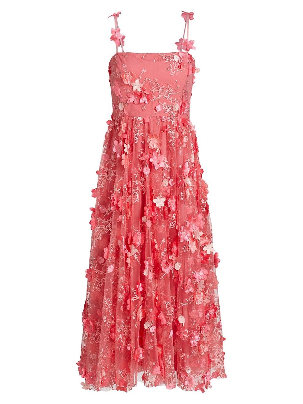 Mestiza New York Raelyn Floral Appliqué Midi-Dress | Saks Fifth Avenue