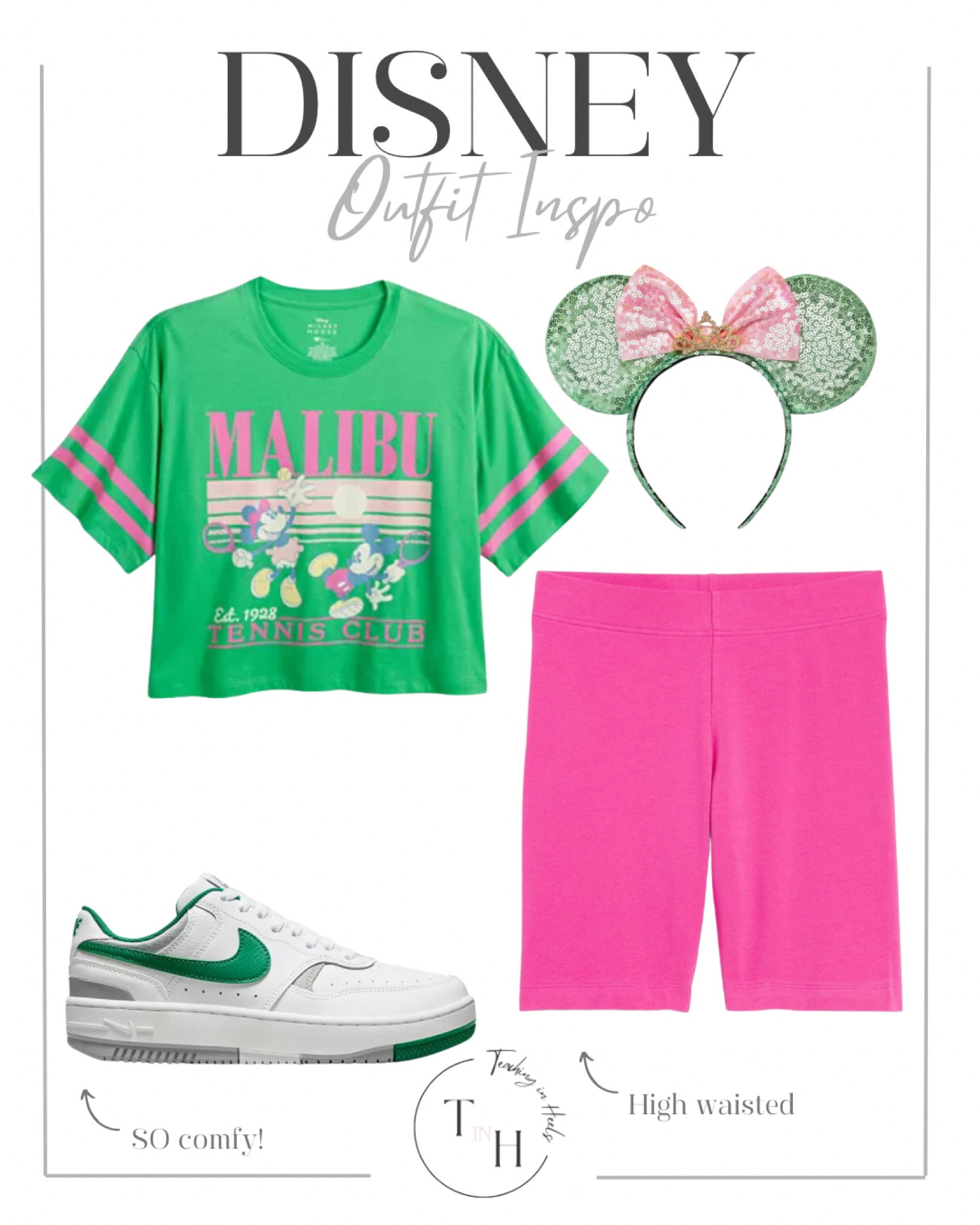 Mickey and Minnie tshirt  disney tshirt  high waisted bike shorts  nike tennis shoes  green minnie ears  pink minnie ears  disney parks  disney parks OOTD  summer OOTD  casual summer OOTD   teacher OOTD  teacher style  teacher work style workwear  business casual  business office outfit  teacher ootd  teacherfit  ootd  trendteacher  teacher outfits  teacher

#LTKTravel #LTKSeasonal #LTKSaleAlert
