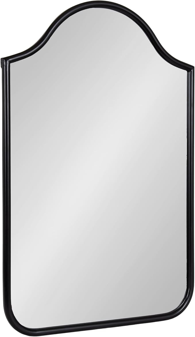 Kate and Laurel Fellows Scallop Arched Wall Mirror; 24 x 36; Black; Traditional Decorative Arch M... | Amazon (US)