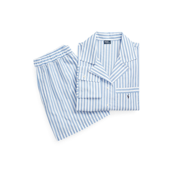 Crop Top & Boxer Poplin Pyjama Set | Ralph Lauren (UK)
