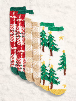 3-Pack Cozy Crew Socks for Women | Old Navy (US)